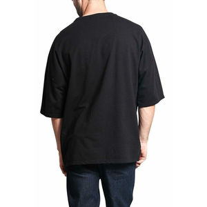 Camiseta de algodón personalizada ajustada unisex para hombre, Camiseta de algodón de calidad con cuello redondo en blanco, ropa de calle con hombros caídos, camiseta de gran tamaño para hombre - Product Image 6