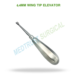 Elevador Dental Quirúrgico de Punta de Ala de 6.4 mm, Mango Estándar 501, para Extracción Dental y Elevación de Raíces - Product Image 2