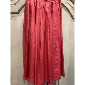 Coral Satin Silk <b>Wrap</b> <b>Skirt</b> Shiny Breathable Straight Style for Women's Work - Product Image 1