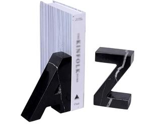 Bookends Marble Letter <b>Book</b> <b>Ends</b> School Library Heavy Duty Home Office Study Abstract Art Decoration for Office Library or Home - Product Image 1