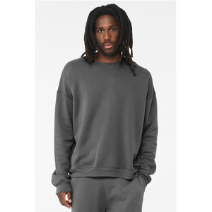 Sudadera Unisex BELLA+CANVAS de Felpa Esponjosa con Hombros Caídos en Color Gris - Product Image 1