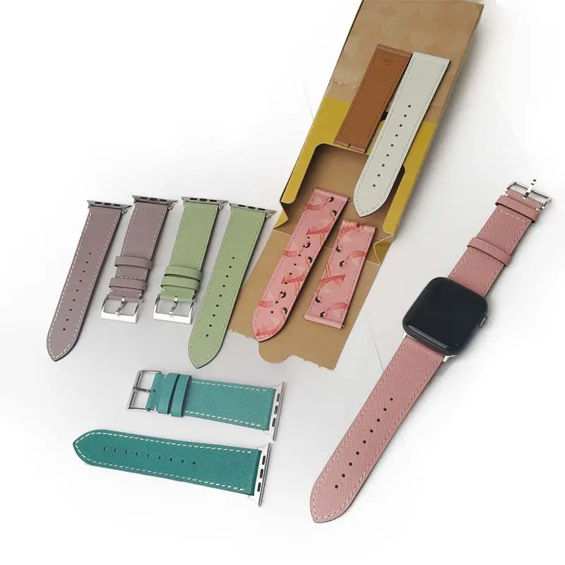 Mode Apple Watch Smart Strap Bracelet de montre occidental en cuir à dégagement rapide pour montre intelligente