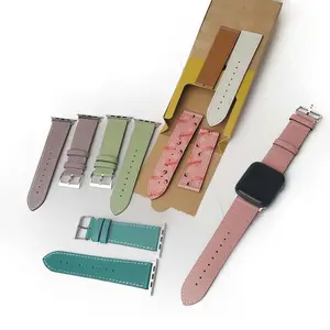 Newest Design Fashion Watch Smart Strap Quick Release Leather Western Watch Band Strap For Apple Smart Watch