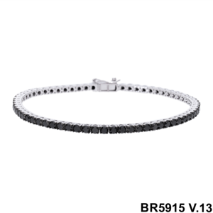 Pulsera DE TENIS chapada en rodio de oro de 14 quilates elegante para todos los días con diamantes brillantes de corte brillante de 4,69 quilates para ocasiones de mujer - Product Image 3