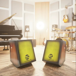 Altavoz de Cajón Inalámbrico Portátil con Cubo de Audio Frontal de Madera LED Moderno Hecho a Mano SOLOBEAT - Product Image 1