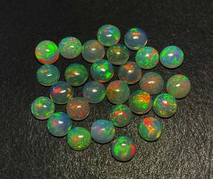 Lot de 6 pierres précieuses éthiopiennes naturelles en vrac de 20mm, cabochon multi-opale de feu, certifié IGI 7 mm 5 CT pour la fabrication de bijoux - Product Image 2