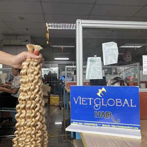 Venta al por mayor 100% cabello humano virgen vietnamita cutícula cruda alineada rubio rizado profundo para 8 "-32" longitud 3 años de pelo de por vida - Product Image 1
