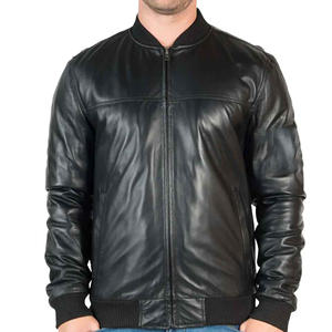 Chaqueta de Cuero Personalizada para Hombre con Cuello Alto, Bolsillos Delanteros, Cuero Vacuno Transpirable, Diseño Vintage con Capucha para Invierno - Product Image 1