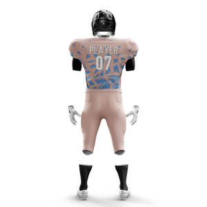 Maillots de football américain 100% polyester de haute qualité fabriqués en usine ensemble de shorts maille respirante grande taille Logo avant personnalisé - Product Image 2