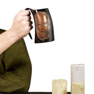 แก้วมักขัดเงารูปควาย/วัวสำหรับดื่มแก้วเบียร์ดีไซน์ใหม่งานหัตถกรรมจากธรรมชาติ - Product Image 4