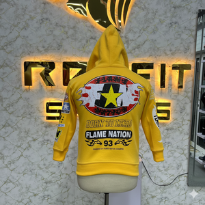 Sweat à capuche zippé de qualité durable, imprimé ivoire, fabriqué en usine à bas prix, sweats à capuche pour hommes, nouvel arrivage - Product Image 6