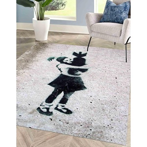 Alfombra Banksy Bomb Hugger: Arte de Graffiti, Lavable a Máquina, Alfombra Impresa, Alfombra de Chenilla - Product Image 1