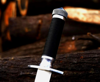 Couteau de chasse Rambo en acier inoxydable moderne, fait main, durable, extra tranchant, finition brossée, manche unique, étui, couleur et logo personnalisés