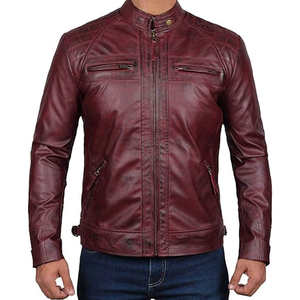 Vente chaude hommes vêtements veste en cuir nouvelle mode hommes veste en cuir coupe-vent haute qualité veste en cuir personnalisé 2025 - Product Image 4