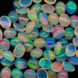 Cabochon d'opale éthiopienne bonne qualité Multi Flashy Opal Cabochon Lot forme ovale Welo opale pour la fabrication de bijoux - Product Image 1