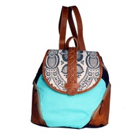 Sac à main en toile et cuir de style occidental décontracté pour femmes Mayra, de qualité supérieure, pour un usage quotidien, style plage, fermeture à glissière, deux chaînes