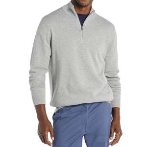 Kivotech Customized Autumn And Winter <b>Fleece</b> Stand Collar Half Zipper <b>Sweatshirt</b> Men's Casual Solid Color Pullover <b>Sweatshirt</b> - Product Image 6