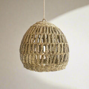Prix le plus bas lustre en raphia naturel tissé pendentif jonc de mer suspendus lightshades exportation mondiale - Product Image 4