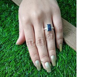 Natural Blue Sunstone <b>Ring</b> Handmade 925 Sterling <b>Silver</b> <b>Boho</b> Gemstone Jewelry Elegant Gift <b>Ring</b> for Women - Product Image 1