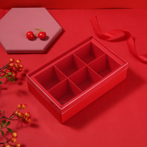 Tốt Trong Kho 6 Miếng Cấp Thực Phẩm Giấy Sang Trọng Divider Tùy Chỉnh <span class=keywords><strong>Macaroons</strong></span> Hộp Quà Tặng Cho Macaron Bao Bì - Product Image 6