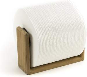Teak Toilet <b>Tissue</b> Rack Wooden Toilet <b>Paper</b> Holder, 5-inch Bathroom Rounded Toilet <b>Paper</b> Roll Holder - Product Image 3