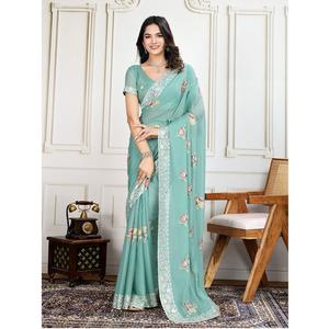 Sari de seda de alta demanda con borde rico de Pallu y Zari Ideal para bodas y ropa festiva Exportado a todo el mundo desde la India - Product Image 1