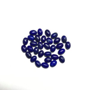 Prix de gros pierre précieuse Lapis Lazuli naturelle de bonne qualité ovale en vrac 3x5mm Cabochon IGI pierre traitée thermiquement pour la fabrication de bijoux - Product Image 1