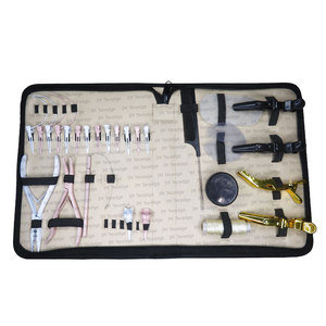Kit d'outils d'extension de cheveux avec logo personnalisé de haute qualité avec accessoires Bouclier protecteur de pot de perles et petits fils - Product Image 6