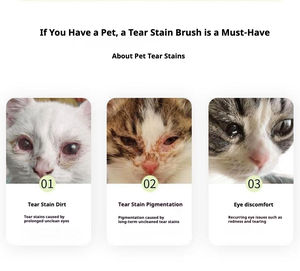 Lot de 3 brosses de nettoyage des yeux en fibre souple et plastique ABS pour chiens et chats - Product Image 4