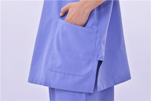 Uniformes de utilidad modernos conjuntos con camisa de manga corta y cuello alto fuerte para uso rutinario en hospitales - Product Image 5