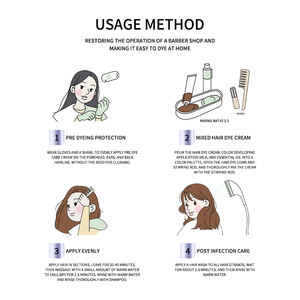 Marca Forcolor Crema de tinte para el <span class=keywords><strong>cabello</strong></span> semipermanente de hierbas naturales de 56 colores Color de <span class=keywords><strong>cabello</strong></span> teñido - Product Image 2