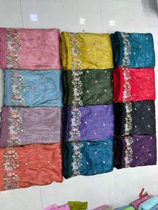 Crush tela bordado corte trabajo hacer para lehenga tela - Product Image 3