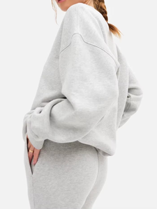 Sudadera de Forro Polar Premium para Mujer, Estilo Urbano de Invierno, Suave, Cálida, Holgada, con Diseño Moderno, Servicio de Personalización Frontal de Marca, Precio Bajo - Product Image 2