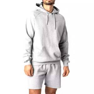 Custom Hoodie <b>and</b> <b>Shorts</b> <b>Set</b> New Arrival 2025 Cropeed Hoodies <b>and</b> Jogger <b>Set</b> GREY Acid Wash Sweatsuit Tracksuit for <b>Men</b> - Product Image 1