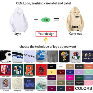 OEM เสื้อมีฮู้ดแบบสวมศีรษะลาย3D ของผู้ชายเสื้อผ้าฟลีซพิมพ์ลายผ้าฝ้ายโพลีเอสเตอร์ปักลายเลือกได้ตามต้องการ - Product Image 6