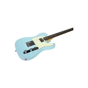 EKO GUITARS- Tero, guitarra azul Daphne con cuerpo de Pawlonia, cuello de arce de roca americana, diapasón de resina EKO WPC de 22 trastes - Product Image 4