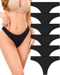 Culotte string femme Pure Balance taille basse, unie, respirante, en tissu doux et extensible, taille stable, confort quotidien, sans couture - Product Image 6