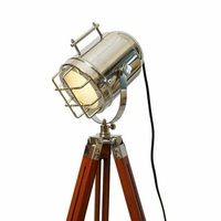 Lampe de sol vintage King Studio, style projecteur nautique, avec trépied métallique, pour la décoration de la maison, de l'hôtel, style antique