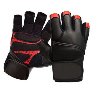 Gants de gymnastique en polyester demi-doigt pour l'entraînement d'haltérophilie Gants d'entraînement de fitness réglables Logo personnalisé - Product Image 5