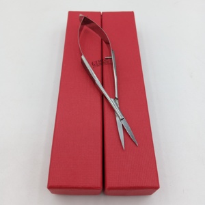 Ciseaux professionnels en acier inoxydable mat argenté pour sourcils, ciseaux de style professionnel pour salon - Product Image 1
