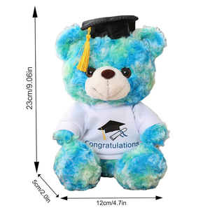ตุ๊กตาหมีดร.แบร์ ขนาด 23/28 ซม. ของเล่นตุ๊กตาหมีนุ่มนิ่ม สีสันสดใส น่ารัก <span class=keywords><strong>เ</strong></span>หมาะ<span class=keywords><strong>เ</strong></span>ป็นของขวัญวันเกิดหรือวันรับปริญญา - Product Image 1
