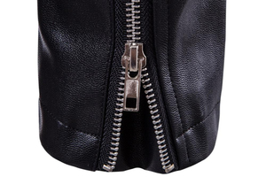 เสื้อแจ็กเก็ตหนังขี่มอเตอร์ไซค์เสื้อแจ็กเก็ตแฟชั่นสำหรับนักขี่จักรยาน OEM ดีไซน์ยอดนิยมคลาสสิก - Product Image 5