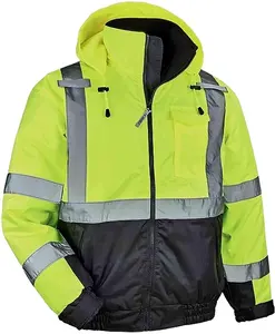 Vêtements de travail pour électricien dans les mines OEM Vêtements de construction ignifuges haute visibilité Vestes de sécurité réfléchissantes