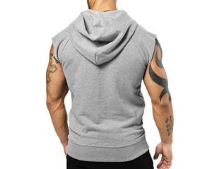 Sudaderas con capucha de gimnasio personalizadas Nuevo estilo para hombre Sudadera con capucha sin mangas Última Sudadera con capucha de entrenamiento para hombre Material transpirable - Product Image 3