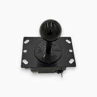 Joystick Ergonomis Baolian Arcade Berkabel dengan Basis Logam & Plastik, Sepasang Warna Hitam dengan Bola Merah atau Hitam 0.55 lb untuk Permainan PC