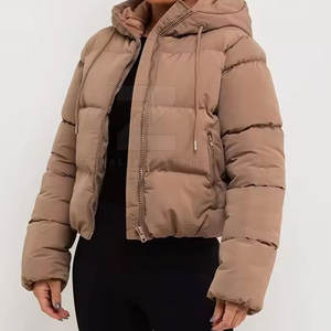 Chaqueta acolchada de mujer de calidad premium con patrón sólido y cierre de cremallera invierno transpirable ecológico poliéster/nailon - Product Image 3