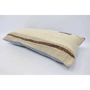 16x36 Beige Striped Wool Flat Pillow Luxury Bohemian Style for Living Room Woven Floral <b>Vintage</b> Square Floral Fluffy <b>Bedding</b> - Product Image 5