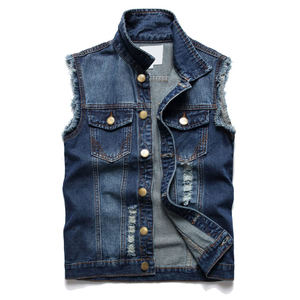 Customized Professional Manufacturing Service <b>Denim</b> <b>Vest</b> High Quality Stylish Faded <b>Denim</b> Breathable <b>Denim</b> <b>Vest</b> - Product Image 1