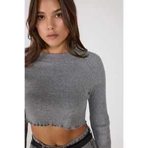 Top Corto de Punto Acanalado con Cuello Redondo - Product Image 4