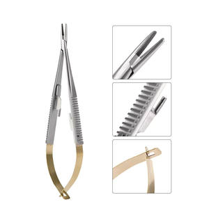 Castroviejo Micro Aguja Portaagujas 18,5 cm Recto con Lock juego dental instrumentos quirúrgicos - Product Image 3